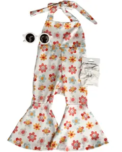 Andi Pleated Bell Bottom Jumpsuit - Retro Blooms