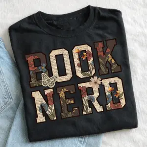 Book Nerd Shirt, Floral Book Lover Tee, Vintage Library Aesthetic Shirt, Teacher Reader Gift, Comfort Colors Style, Cute Bookish Graphic Tee