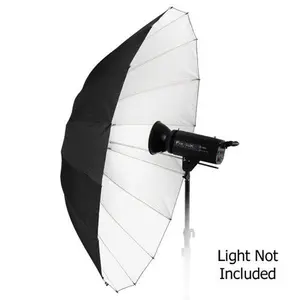 Fotodiox Pro Parabolic White Reflective 16-Rib Umbrella (Black/White)