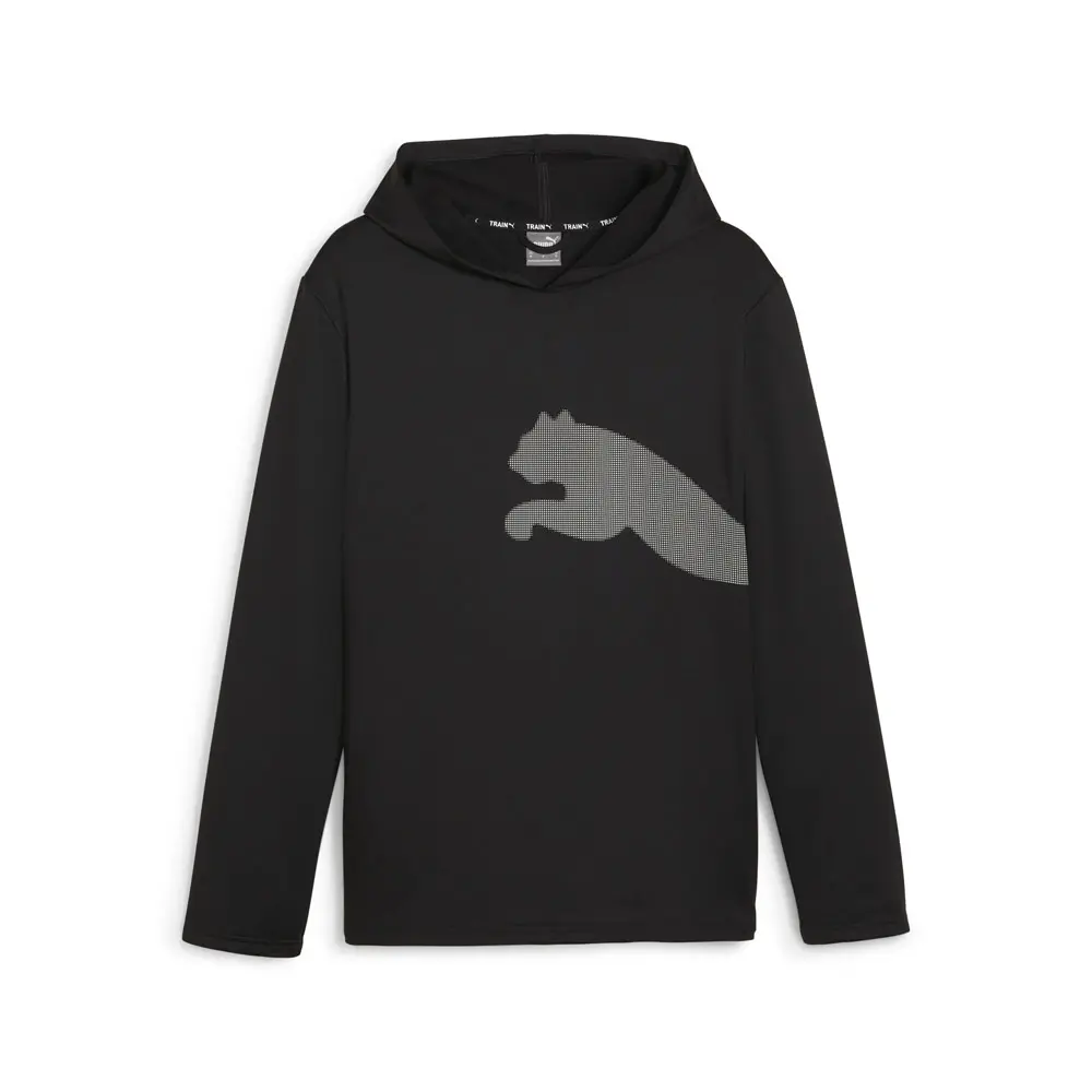 PUMA Mens Train All Day Cat Hoodie Casual Outerwear Casual - Black
