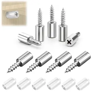Screw & Anchor Kit, Durable Screw & Anchor Kit for Cabinet & Bookshelf, Furniture Hardware Accessories for Home & Office, Self Drilling Screws, Flat Head Screws
