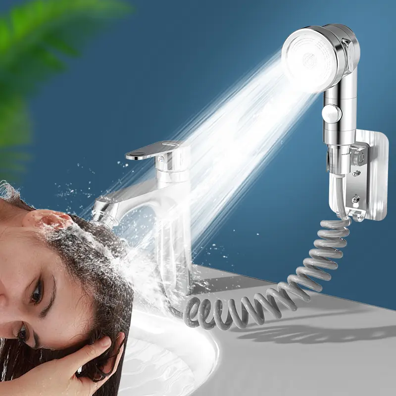 Sink Faucet Sprayer Attachment, Handheld Hair & Pet Rinser with Water-Saving Stop Function