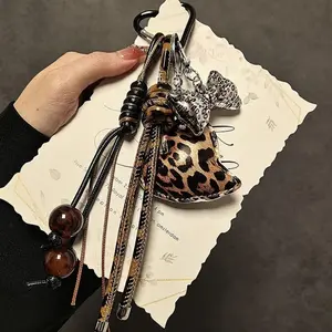 Creative Leopard-print Phone Chain, Cute Phone Lanyard, Phone Wrist Strap, Fashion Phone Charm for Women & Girls, Mobile Phone Decoration Accessories