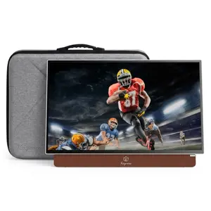 Kayoura 24-Inch Portable Smart TV Frame Accessory - 1080P FHD Google TV, Matte Crystal Screen, HDR10, Dolby Audio, Bluetooth, Chromecast, Built-in High-Performance Battery, Voice-Controlled Television Set for Smart Watch Personalized Protection