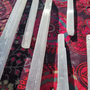 selinite wands natural stone crystal 8" & 15"
