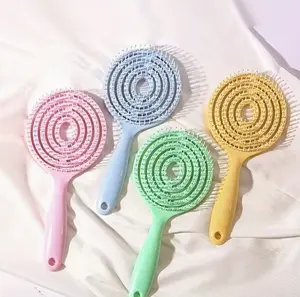 Candy Hollow Shaped Comb - Lollipop Design for Women'S Hair, Volumizing & Styling, Perfect for Cakes, Macarons, and Everyday Use, Cute Hair Accessories, Cake Decorating Tools, Playful Aesthetic, Durable Plastic Handle(Purple)