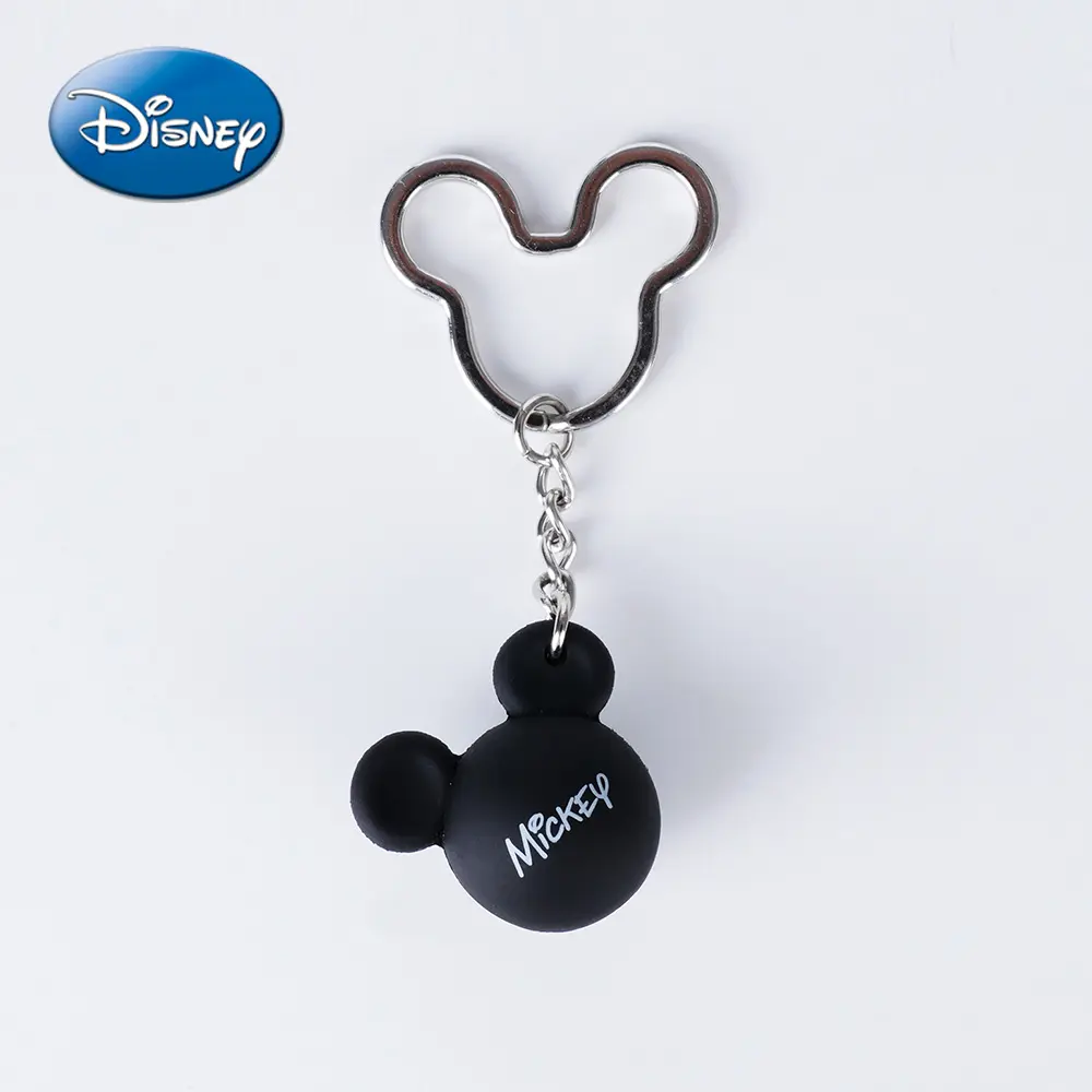 1pc Disney Officially Licensed Mickey Icon Ball Keychain Creative Cute PVC Keyring Authentic Keychain for Backpack Charm Phone Pendant Bag Decor Car Key Charm Perfect Small Gift for Family Friends Keychain for Bags Keychain Accessory