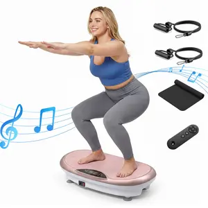 Merach 4D Vibration Plate,Full Body Lymphatic Drainage Exercise Machine, 440LBS Capacity with Triple Motors,Quiet Compact Easy Storage，for Office Workers Seniors Fitness Beginners Summervibes
