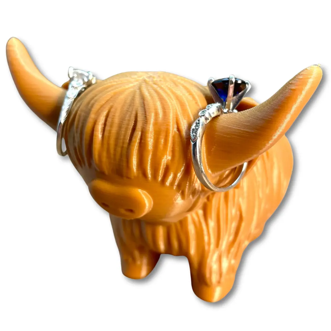 Highland Cow Ring holder, Works for holding Jewelry, and makes great Cow Decor