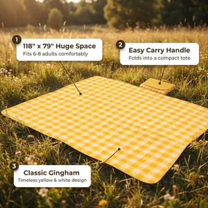 Waterproof picnic mat, thickened outdoor ground mat, portable camping/picnic mat, waterproof lawn seat cushion, easy to clean, large size for family outings and tent use