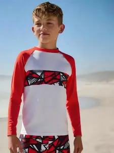 Boys' Swimwear Set  Kids' Beach Vacation Swimwear  Long-Sleeve Sun Protection Surf Suit: This long-sleeve swimsuit is not only stylish but also effectively protects your child's skin.  Unique and stylish design