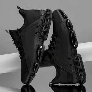 2026 Spring New Men's Lightweight Breathable Sports and Leisure Shoes with Soft Bottom and Soft Surface Skateboarding Shoes, Street Outdoor Running Shoes, Fashion Mesh Low Top Trendy Shoes