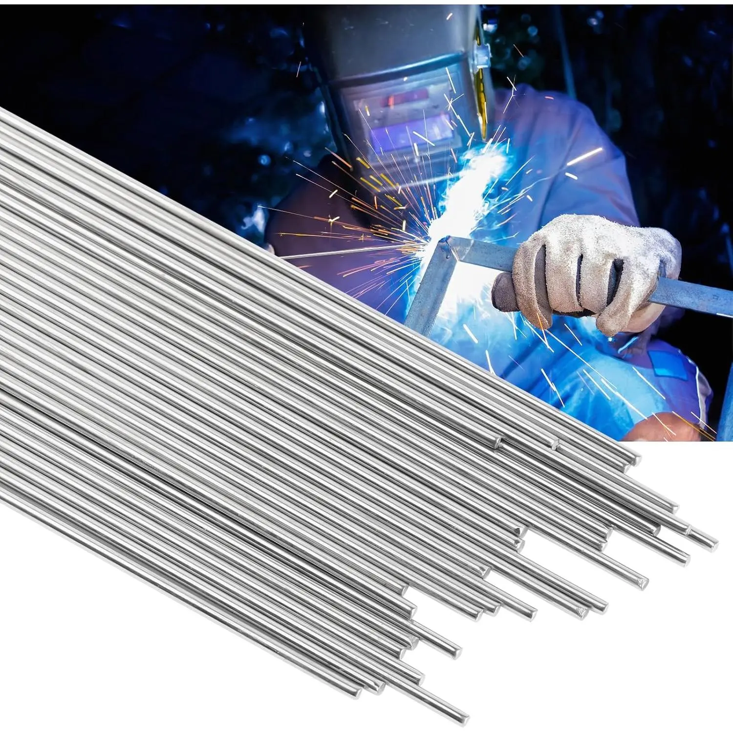 30 Pieces Stainless Steel TIG Welding Rods ER308L, 1/ 16inch X 16inch TIG Filler Welding Rods, Low Spatter Corrosion-Resistant Welding Rods for TIG Welding, TIG Welding Accessories (30)