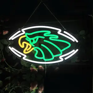 Eagle Design Neon Sign, USB Powered LED Neon Light, Wall Decorative Lights, Night Light, Novelty Lighting for Home and Party, Perfect Birthday Gift for Football Fans