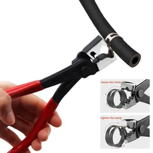 VAYWET 7 Inch Clic-R Hose Clamp Pliers for Automotive Heavy Duty CV Boot Hose Clip Pliers Non-Slip Handle Spring Loaded Automotive Water Pipe AC Fuel Line Clip Tool Hose Removal Plier Auto Crimping Repair Tool Car Maintenance Universal for Most Vehicles