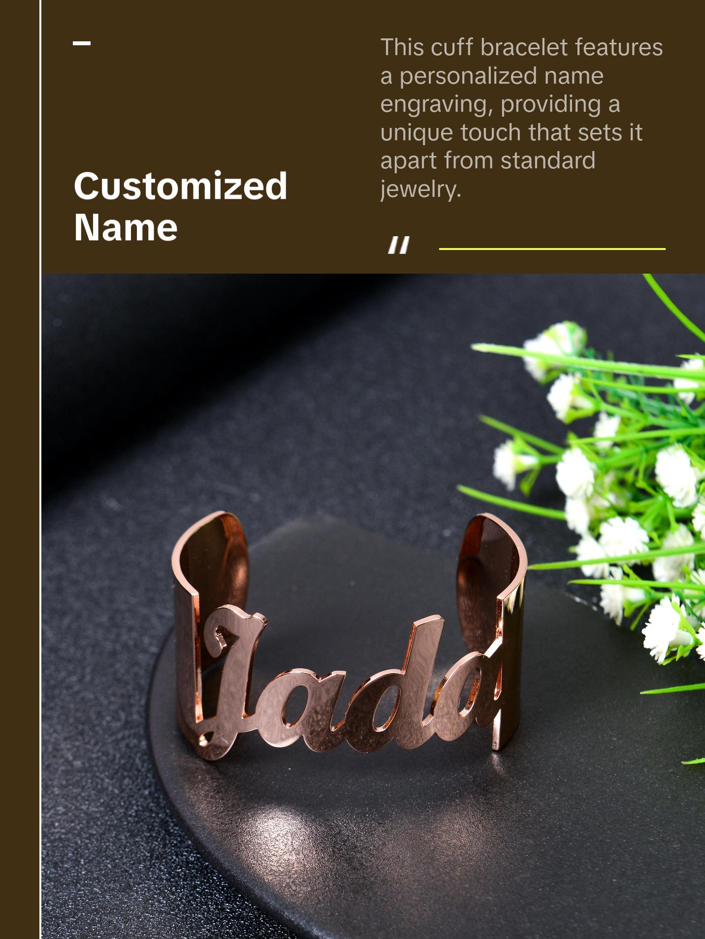 Personalized Name Cuff Adjustable Bracelet