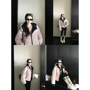 Winter Warm Thick Down Jacket Women Fashion Korean Style White Puffer Coat Loose Fit Streetwear Trendy Outerwear Casual Female