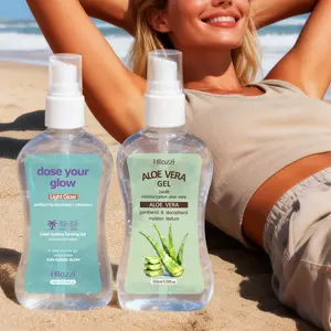 Clear Sunless Tanning Gel & Aloe Gel Set, Transparent Gel & Post-Sun Repair Aloe Gel, Ideal for Outdoor Use