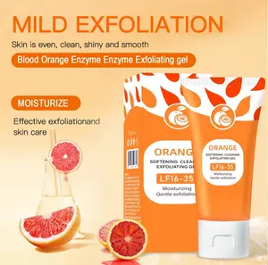 Orange Enzymes Exfoliating Gel 50G LF16-35French Enzyme Dead Skin Remover for Even SkinTexture Deep Cleansing Patches