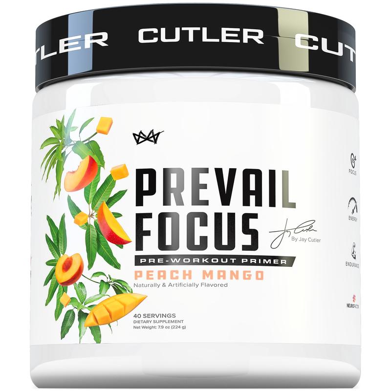 Focus Pre workout Primer Powder Supplement - PREVAIL containing L-Citrulline, Taurine, Alpha-GPC 50%, N-Acetyl L-Tyrosine, for energy levels and focus - Cutler Nutrition - 40 Servings