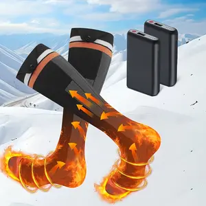 Heated Socks for Men and Women,5000 Ma Rechargeable Electric Heating Socks,with Three Heating Settings,360 ° Surround heating, suitable for skiing, camping, hiking, ice fishing, hunting, cycling, snow shoveling, winter sports, and outdoor activities washa