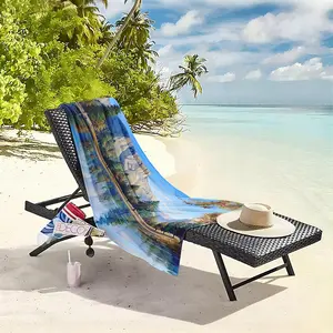 1 piece Autumn mountain and water scenery of Yosemite National Park themed beach towel - Modern-style all-season flannel blanket, soft and comfortable, suitable for sofas and beds, digital print design, 100% polyester material, machine washable