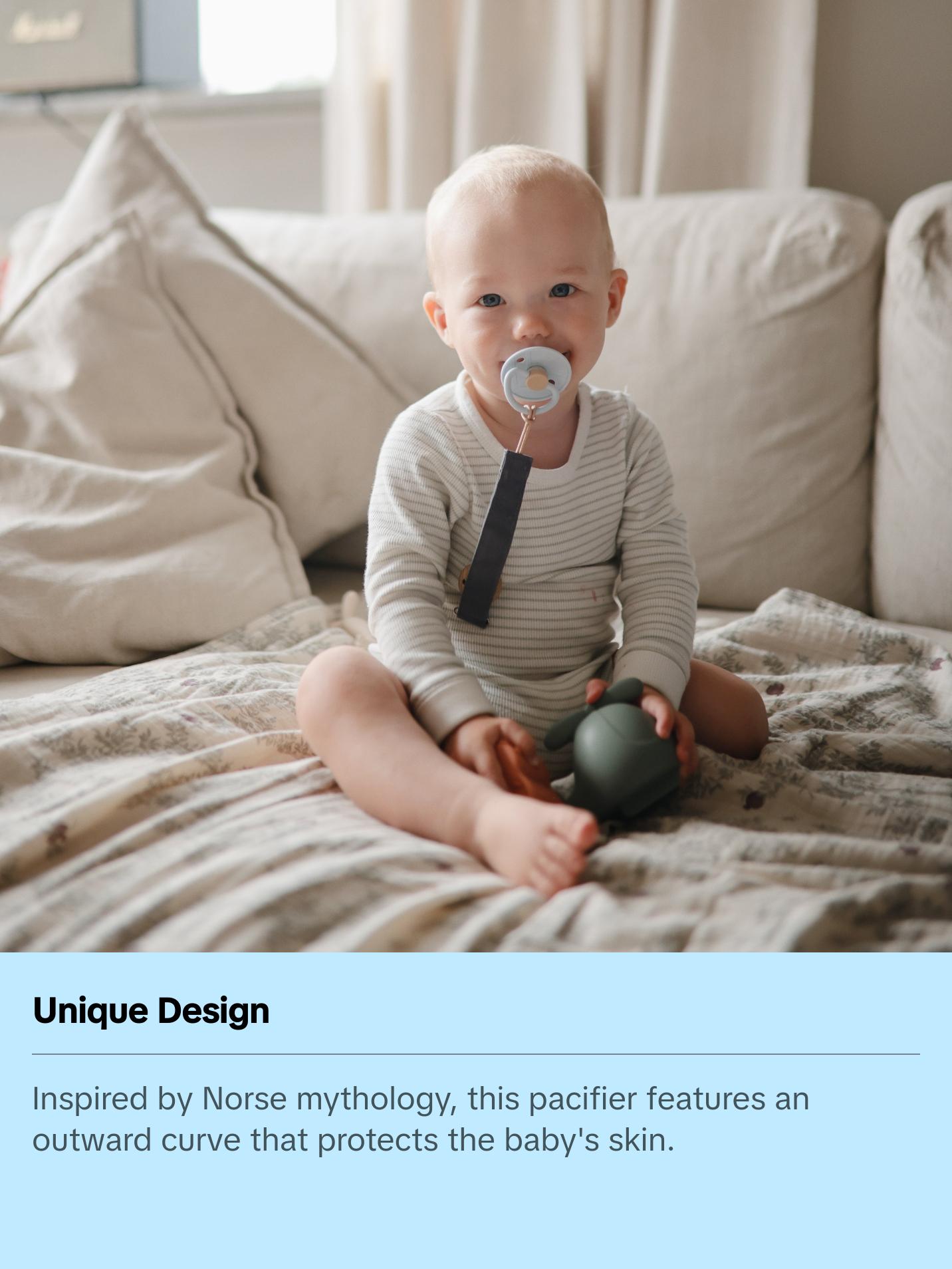 FRIGG Little Viking Natural Rubber Pacifier 2-Pack