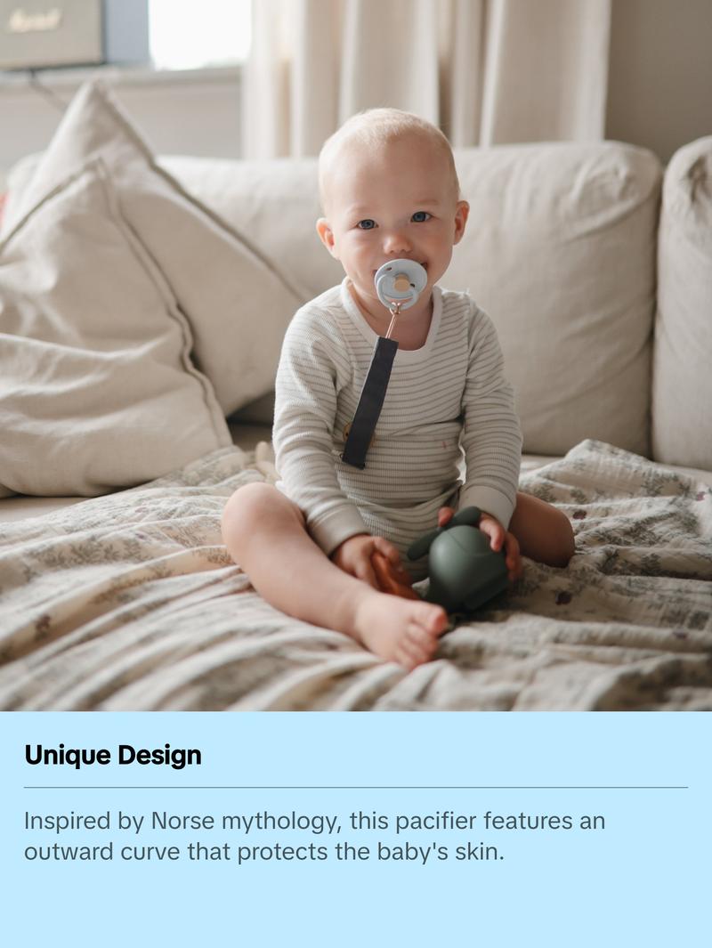 FRIGG Little Viking Natural Rubber Pacifier 2-Pack