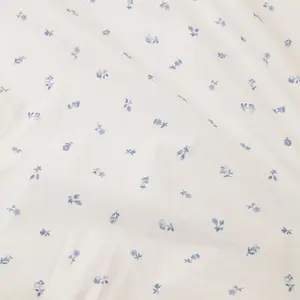 Celeste - Blue Floral Percale Sheet Set