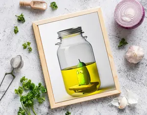 The Last Pickle, Sad Pickle, Funny Wall Art, Kitchen Wall Art, The Last Pickle Poster, Kitchen Art, Kitchen Decor, Funny Poster, Pickle