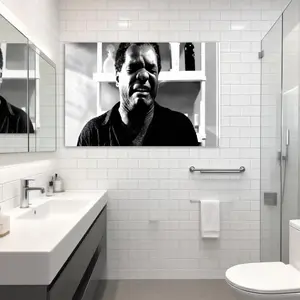 Black And White Humor Movie Toilet Theme Art Painting Decorative Classic Poster Art Wall Art Oil Painting Art Canvas Poster Decorative Painting Porch Living Room Art Decoration