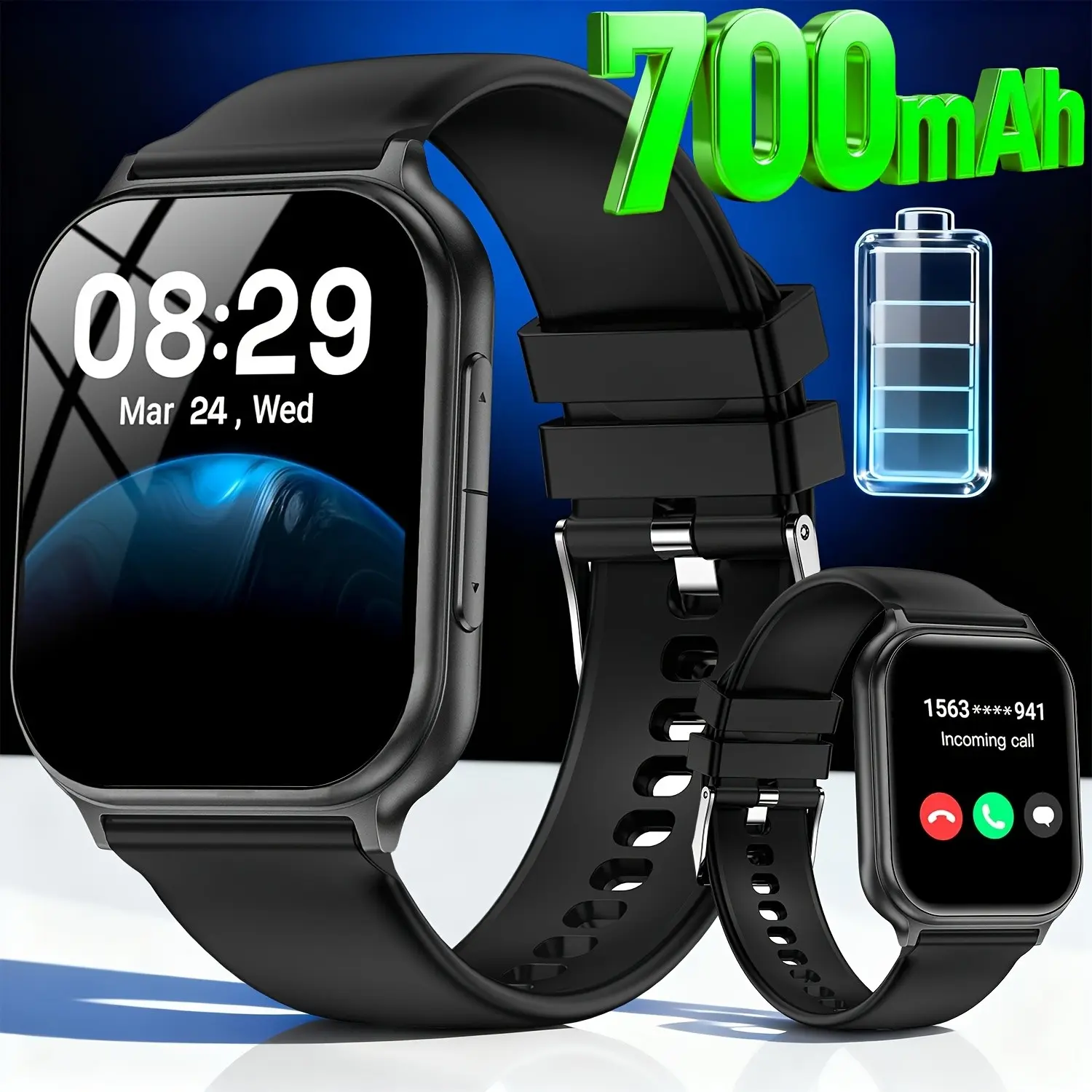 2026 New 700mah Sports Tracking Fitness Tracker Smartwatch, 1.83 Inch HD Touchscreen, Wireless Call, Sleep Monitor, 120 Sports Modes, iOS & Android, Gift Idea