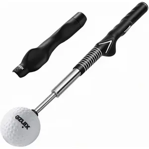 Retractable Golf Swing Trainer and Club Grip Trainer 2-in-1 Bundle,Right Hand Golf  Aid,Click Stick