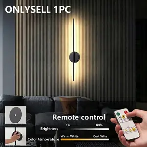 Rechargeable Wall Light, Cordless Wall Mounted LED Light with Remote Control, Dimmable Decorative Atmosphere Lighting Wall Lamp for Living Room Bedroom Office Decor, Battery Lamp, Rechargeable Wall Sconces, Wall Mounted Lights, Adjustable Lighting