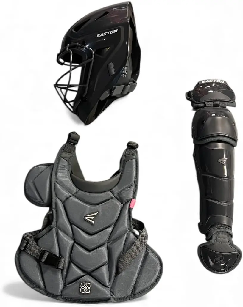 Easton Jen Schro My Very First Youth Catcher’s Set – Charcoal, X-Small Catcher Gear for Beginner Players Ages 5–7
