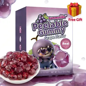 【Value Mix Pack】GummyGlow Peelable Candy 45pieces individually packaged Real Fruit Juice, 3 Fruity Flavors, Gluten-Free Snack for Party & Sharing