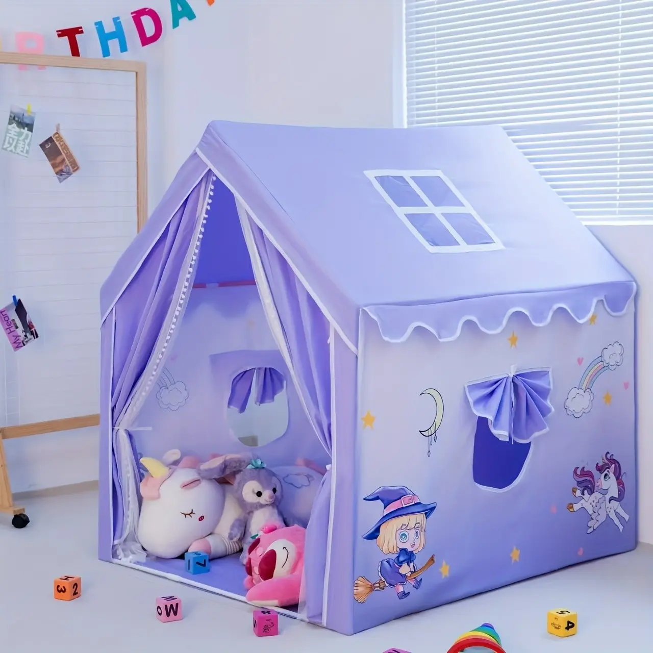 Kids Tent Playhouse Princess Magic Girl Dream Castle Indoor Toy, Party Play Tent, Large Foldable Secret Base for Pretend Play, Perfect Birthday Gift for Girls