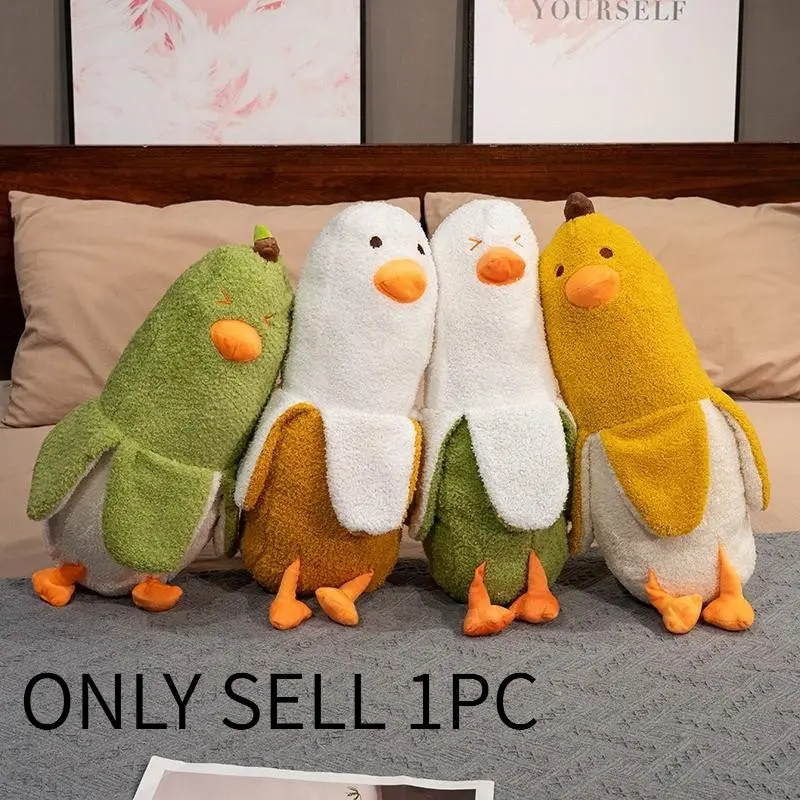 Cute Banana Duck Plush Toy, Cute Duck Design, Soft Animal Plushie with Lovely Tail, Huggable Stuffed Toys for Teens & Adults, Creative Home Ornaments, Soft Cuddly Gift, Soft Adorable Stuffed