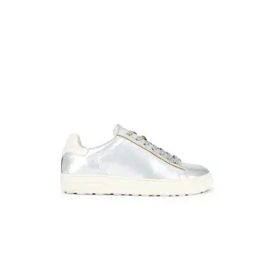 BIRKENSTOCK Bend Sneaker in Metallic Silver Leather