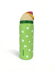Owala 32oz Pastel Green Floral Insulated Water Bottle Leakproof Travel Tumbler with Straw Lid Drinkware Flasks Portable Bottled Mug Washable Stainless Steel Insulation Reusable