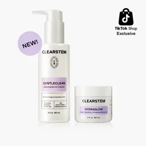 [CLEARSTEM] Clear Routine Basics Duo with Cleanser and Moisturizer, GENTLECLEAN Hydrating Barrier Cleanser, HYDRAGLOW Instant Hydrating Plumping Moisturizer