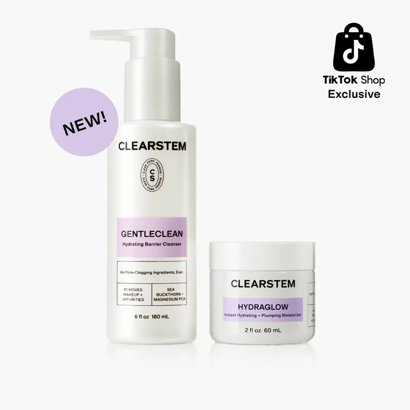[CLEARSTEM] Clear Routine Basics Duo with Cleanser and Moisturizer, GENTLECLEAN Hydrating Barrier Cleanser, HYDRAGLOW Instant Hydrating Plumping Moisturizer
