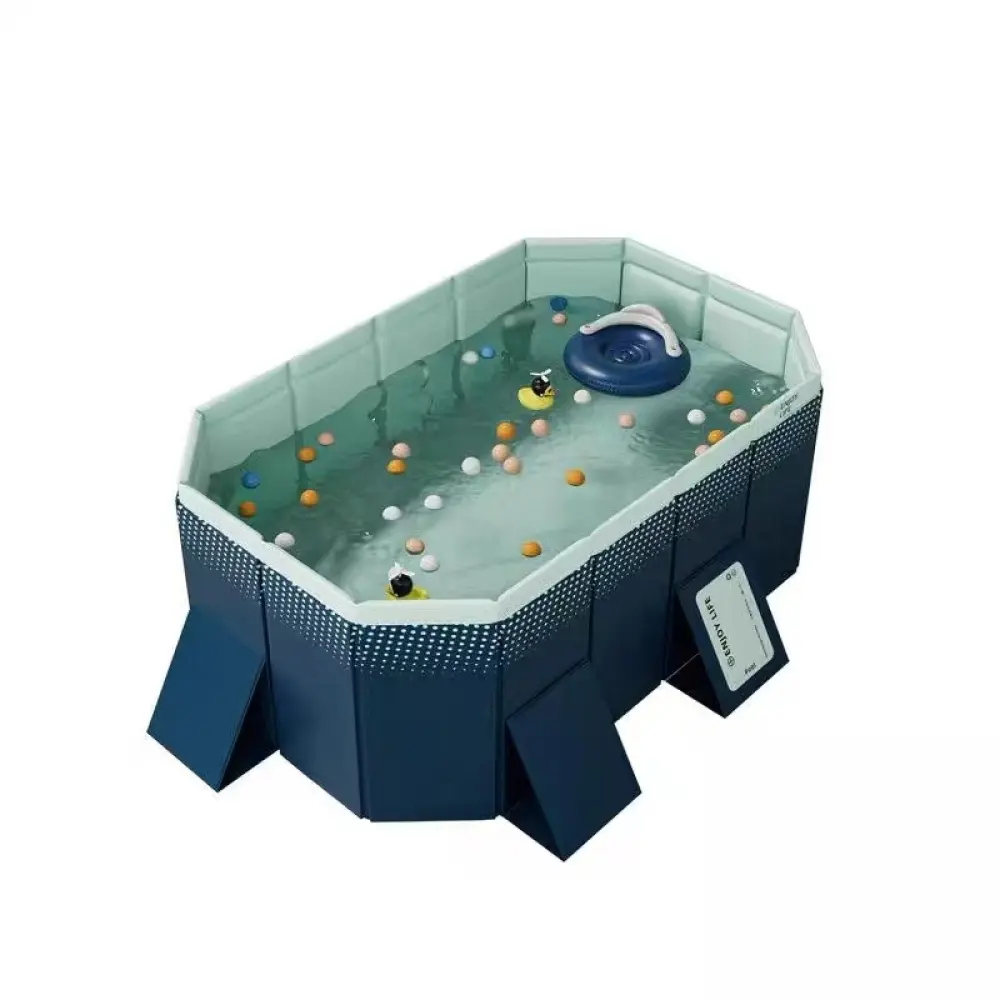 1.8-in PVC Outdoor Foldable Portable Swimming Pool, High-Quality Durable Material, Large Capacity, Storable, Easy Injection, Fast Release, Suitable for Front & Back Gardens, Swimming Pool Portable, Easy Water Injection