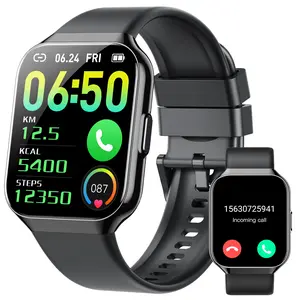 Summervibes Bluetooth Smart Watch with Call 1.96" HD Display 140+ Sports Modes Heart Rate Sleep Monitor IP68 Waterproof Fitness Tracker for iOS Android Women's Health Tracker - Wearable