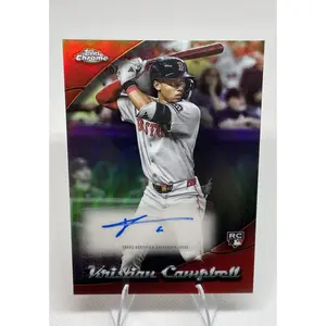 2025 Topps Chrome Update Kristian Campbell RC Auto SSP Chromeography RED SOX