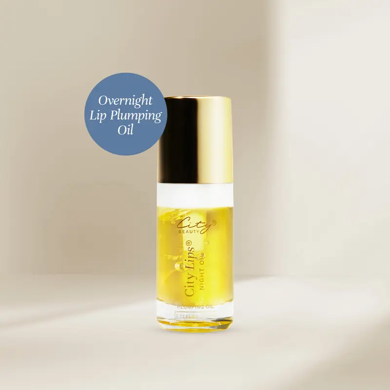 City Beauty City Lips Night Oil – Overnight Lip Formula for Dry, Thin, or Wrinkled Lips | Hydrating Oil with Hyaluronic Acid & Botanicals to Support Smoother, Fuller-Looking Lips by Morning