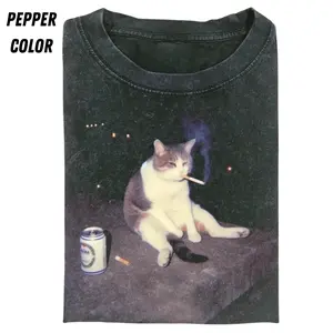 Funny Smoking Cat Meme Shirt, Cigarette Cat Shirt, Gen Z Joke Shirt, Stupid Brainrot Gift, Cat Lover Gift, Funny Kitty Tee, Cool Cat Shirt