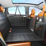 Dog Car Back Seat Protector with Extension Panel - Waterproof, Durable, Scratch-Resistant Plaid Fabric, Zipper, Buckle, Geometric Design - Hard-Bottom Board, 400 lbs Support - For Cars, SUVs - Pet Supplies, Dog Accessories Hammock