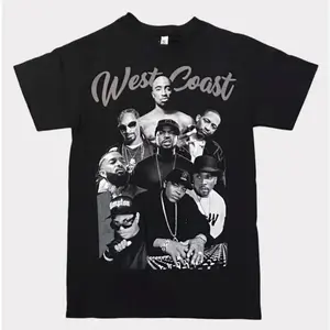 Youth + Adult West Coast Kings Shirt, Legends Hip Hop Graphic T-Shirts, Westside Shirt, Rap Legends Tshirt QEP