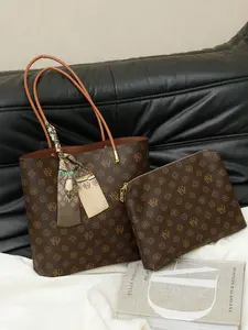 New 2026 Women's Tote Bag Set, Fashionable Large Capacity Handbag, Versatile Shoulder Bag, Trendy Two-Piece Female Backpack